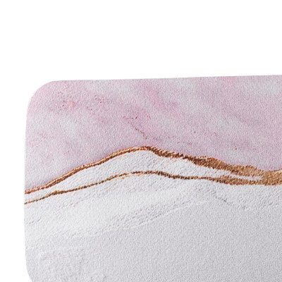 Килимок під змішувач вологовбираючий 37,5*13 см, рожевий з сірим