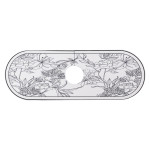 Килимок під змішувач Flower вологовбираючий 37,5*13 см, білий