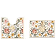 Набор ковриков для ванной Flowers 2 штуки 80*50 см/50*40 см диатомитовых