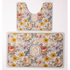 Набір килимків для ванни Flowers 2 штуки 80*50 см/50*40 см діатомітових