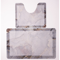 Набір килимків для ванної та туалету Grey Marble 50*80/40*50 см