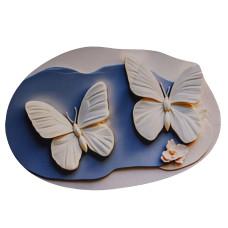 Коврик для ванной комнаты с 3D-эффектом Hover Bloom 58*38 см диатомитовый, синий