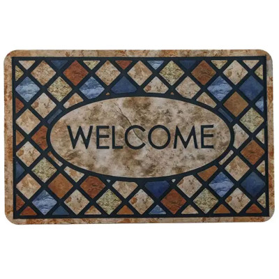 Коврик придверный Framed Welcome 58*38 см диатомитовый