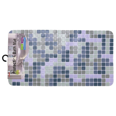 Коврик для ванны Clean Mosaic 65*35 см силиконовый, синий