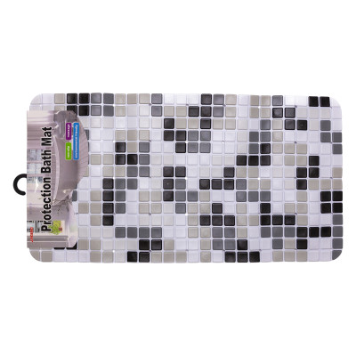 Коврик для ванны Clean Mosaic 65*35 см силиконовый, серый