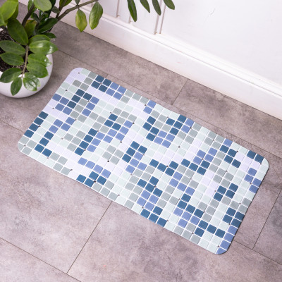 Коврик для ванны Clean Mosaic 65*35 см силиконовый, синий