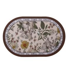 Коврик диатомитовый Floral Oval 58*38 см универсальный овальный