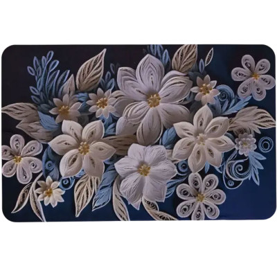 Коврик диатомитовый универсальный PAPER FLOWERS 58*38 см с эффектом 3-D