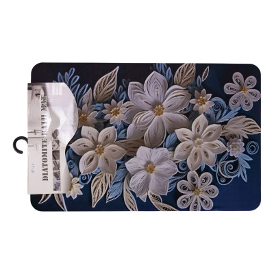 Коврик диатомитовый универсальный PAPER FLOWERS 58*38 см с эффектом 3-D