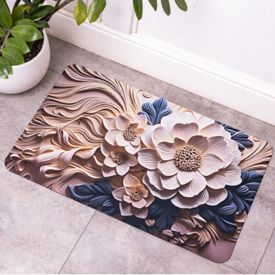 Коврик диатомитовый универсальный PEONY 58*38 см с эффектом 3-D