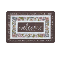 Коврик придверный Welcome прямоугольный 60*40 см, коричневый