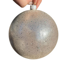 Набір новорічних куль на ялинку 6 штук 8 см глянець, шампань