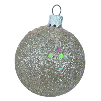 Набір новорічних куль на ялинку 15 штук 6 см блиск, шампань