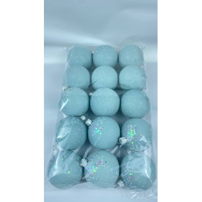 Набор новогодних шаров на ёлку 15 штук 6 см блеск, атлантик Набор новогодних шаров на ёлку 15 штук 6 см блеск, атлантик