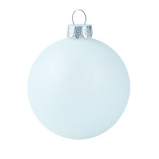 Набір новорічних куль на ялинку 6 штук 8 см глянець, білий