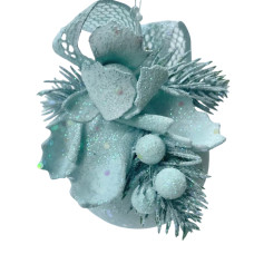 Набір новорічних куль із декором 2 штуки по 8 см, атлантик