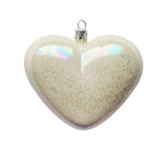 Набор новогодних украшений на елку Сердце 4 штуки 10 см глянец 4*9*10 см, айвори Набор новогодних украшений на елку Сердце 4 штуки 10 см глянец 4*9*10 см, айвори