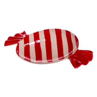 Тарелка для десертов в форме конфеты фарфоровая 15,5 см