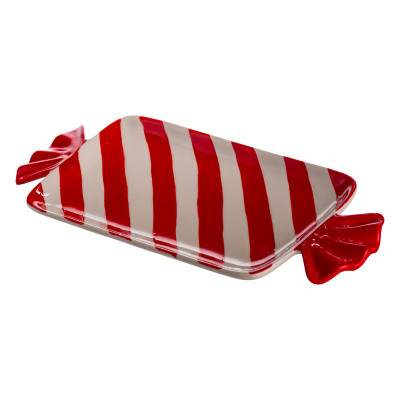 Блюдо для десертов фарфоровое в форме конфеты 26*12,5 см прямоугольное Блюдо для десертов фарфоровое в форме конфеты 26*12,5 см прямоугольное