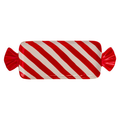 Блюдо для десертов фарфоровое в форме конфеты 26*12,5 см прямоугольное