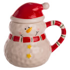 Чашка фарфоровая Snowman с крышкой 400 мл
