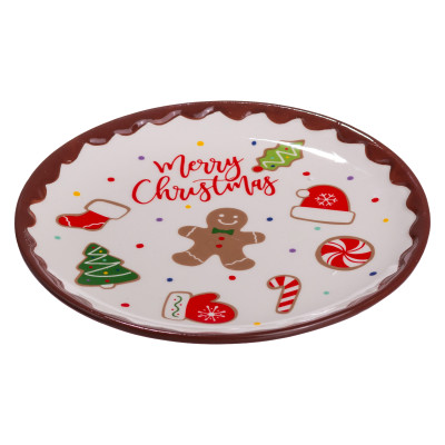 Тарелка десертная Merry Christmas фарфоровая 21 см Тарелка десертная Merry Christmas фарфоровая 21 см