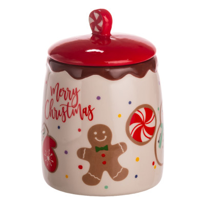 Сахарница фарфоровая Merry Christmas с крышкой