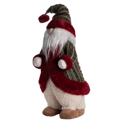 Новорічна фігурка Скандинавський Санта текстильна 23*23*66 см, червоний Новорічна фігурка Скандинавський Санта текстильна 23*23*66 см, червоний
