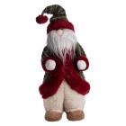 Новогодняя фигурка Скандинавский Санта текстильная 23*23*66 см, красный