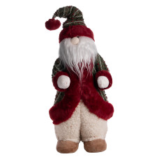 Новогодняя фигурка Скандинавский Санта текстильная 23*23*66 см, красный