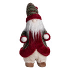 Новогодняя фигурка Скандинавский Санта текстильная 21*20*53 см, красный