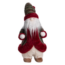 Новогодняя фигурка Скандинавский Санта текстильная 21*20*53 см, красный