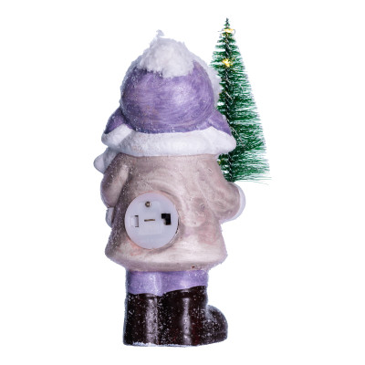 Новорічна фігурка з підсвіткою Дівчинка з ялинкою порцелянова 9*6*18 см Новорічна фігурка з підсвіткою Дівчинка з ялинкою порцелянова 9*6*18 см