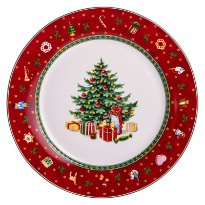 Набір тарілок Christmas фарфорових 7 штук 26,5/19 см Набір тарілок Christmas фарфорових 7 штук 26,5/19 см