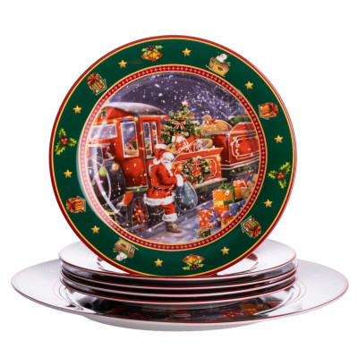 Набір тарілок Santa порцелянових 7 штук 26,5/19 см Набір тарілок Santa порцелянових 7 штук 26,5/19 см