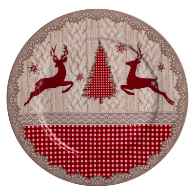 Набір тарілок Christmas Magic порцелянових 7 штук 26,5/19 см Набір тарілок Christmas Magic порцелянових 7 штук 26,5/19 см