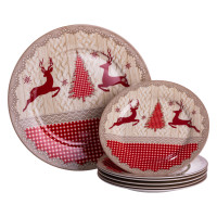 Набір тарілок Christmas Magic порцелянових 7 штук 26,5/19 см