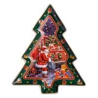 Блюдо для закусок Santa фарфоровое фигурное 29*24*2 см