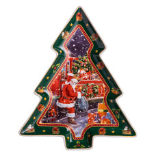 Блюдо для закусок Santa фарфоровое фигурное 29*24*2 см