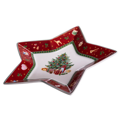 Блюдо для закусок Christmas фарфоровое 25,5 см