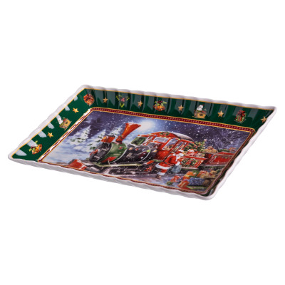 Блюдо сервировочное Santa фарфоровое 30,5*17,5*2,5 см