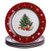 Набір тарілок Christmas фарфорових 6 штук по 19 см
