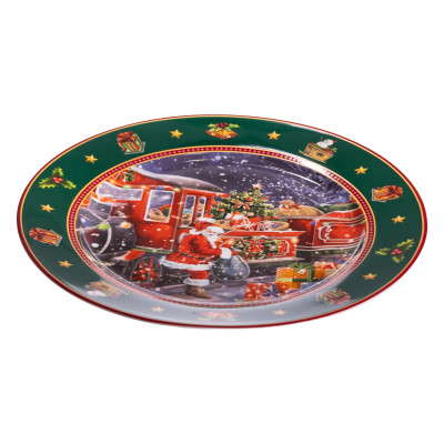 Набір тарілок сервірувальних Santa порцелянових 6 штук по 26,5 см Набір тарілок сервірувальних Santa порцелянових 6 штук по 26,5 см