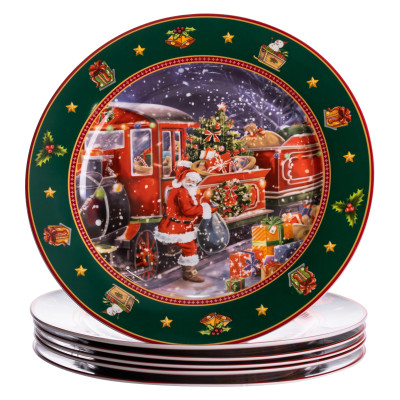 Набір тарілок сервірувальних Santa порцелянових 6 штук по 26,5 см