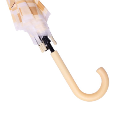 Дитяча парасоля-тростина напівавтомат 94 см, бежевий