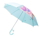 Детский зонт-трость механический с 3D-ушками 89 см, мятный