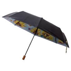 Парасоля механічна 100 см з принтом, жовтий