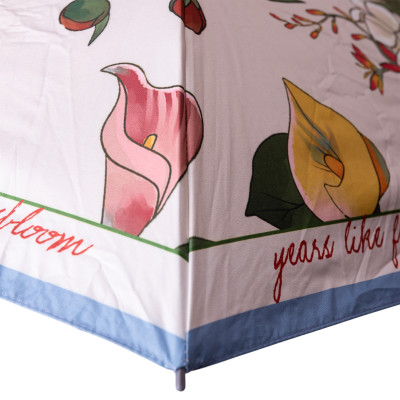 Зонт механический 99 см с чехлом и цветочным принтом, синий Зонт механический 99 см с чехлом и цветочным принтом, синий