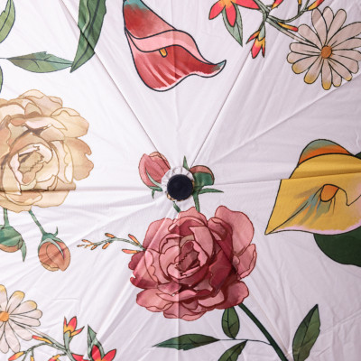 Зонт механический 99 см с чехлом и цветочным принтом, синий Зонт механический 99 см с чехлом и цветочным принтом, синий