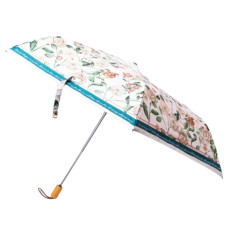 Зонт механический 99 см с чехлом и цветочным принтом, зеленый